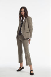CHECK KNIT JAQUARD BURNE JACKET